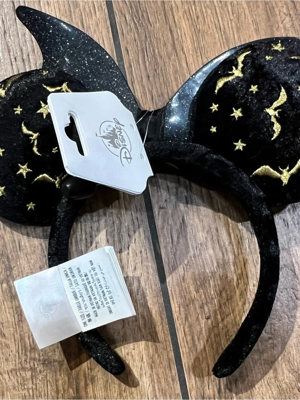 Disney Parks 2026 Halloween Bats & Stars Black Ears Headband